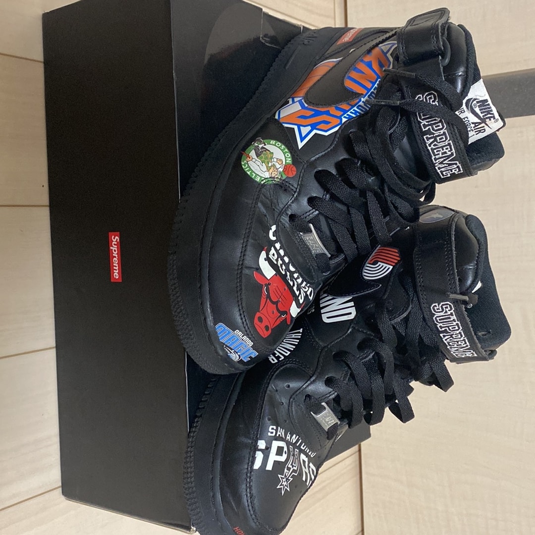 Supreme × NBA × Nike Air Force 1 Mid '07 "Black"