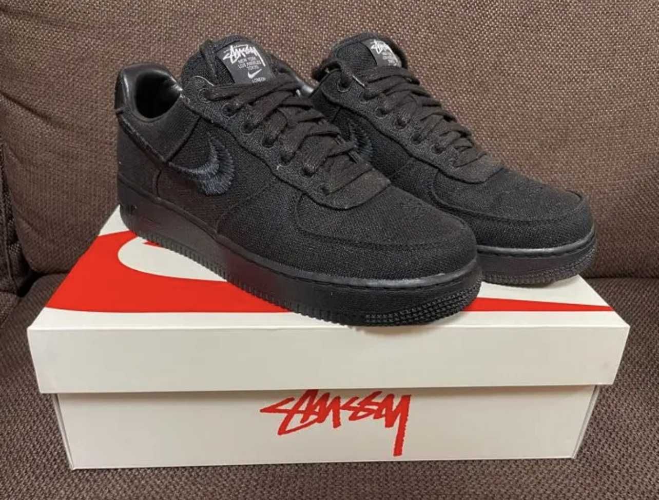 Stussy × Nike Air Force 1 Low "Triple Black"