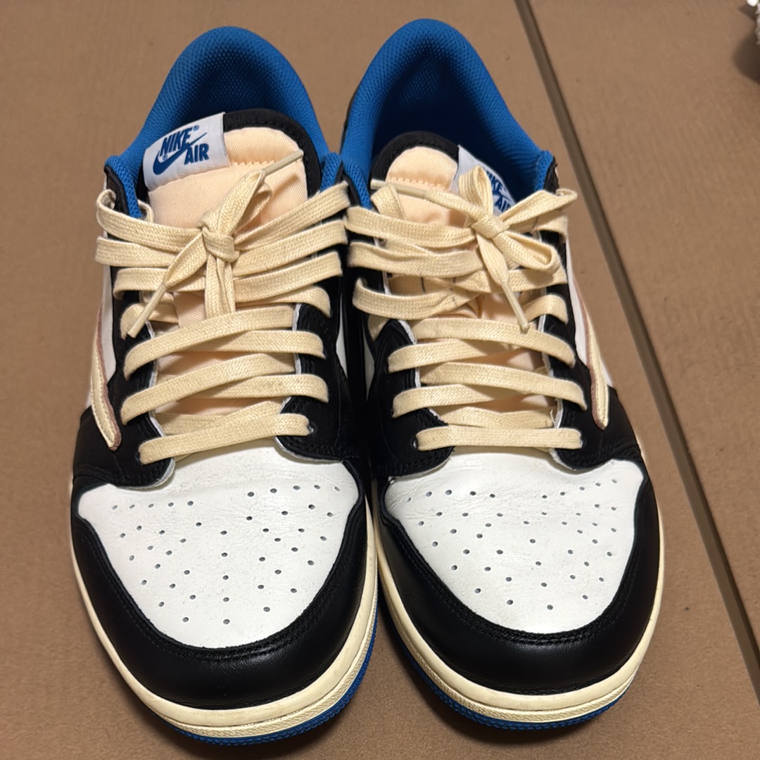 Travis Scott × fragment design × Nike Air Jordan 1 Low OG SP "Military Blue"