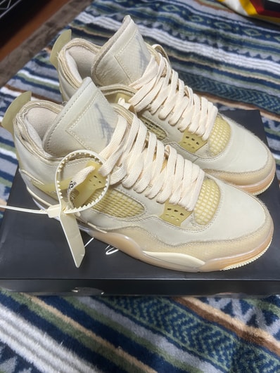 Off-White × Nike Women's Air Jordan 4 SP "Sail"