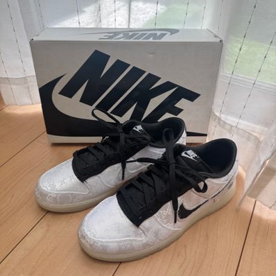 CLOT × Fragment × Nike Dunk Low "Black and White"