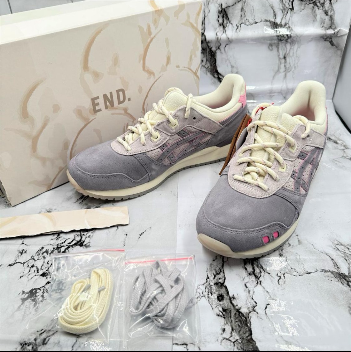 END × Asics Gel-Lyte III OG "Pearl" END Special Box