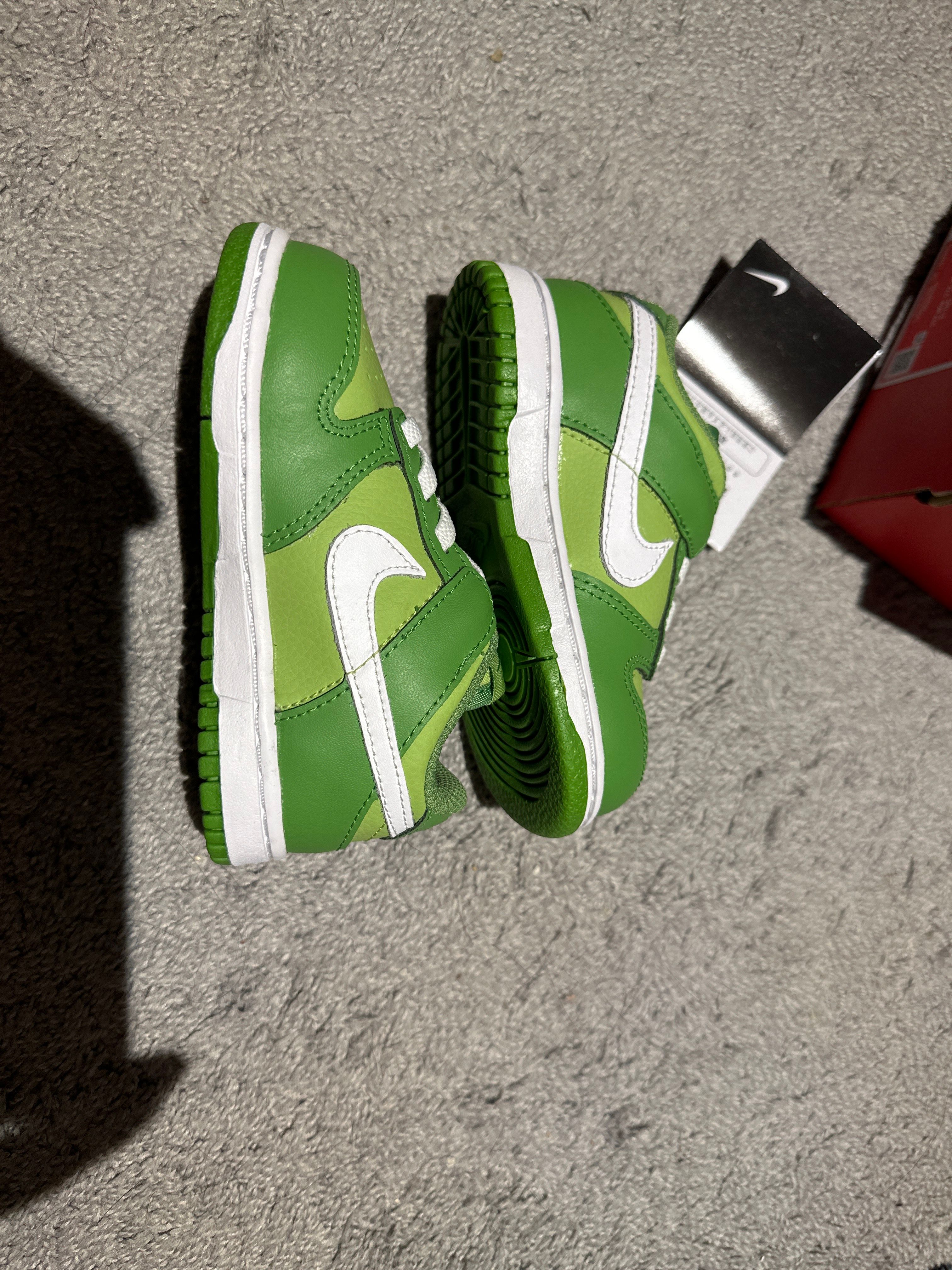 Nike TD Dunk Low "Chlorophyll/White/Vivid Green"