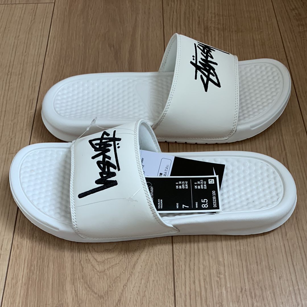 Stussy × Nike Benassi Slide Sandal "Sail"