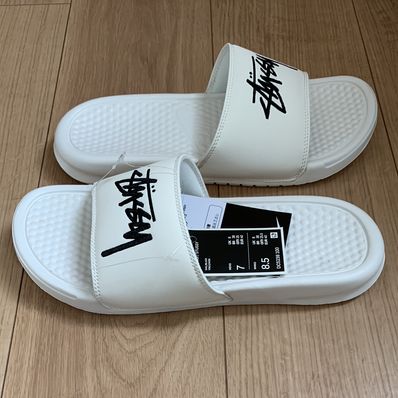 Stussy × Nike Benassi Slide Sandal "Sail"
