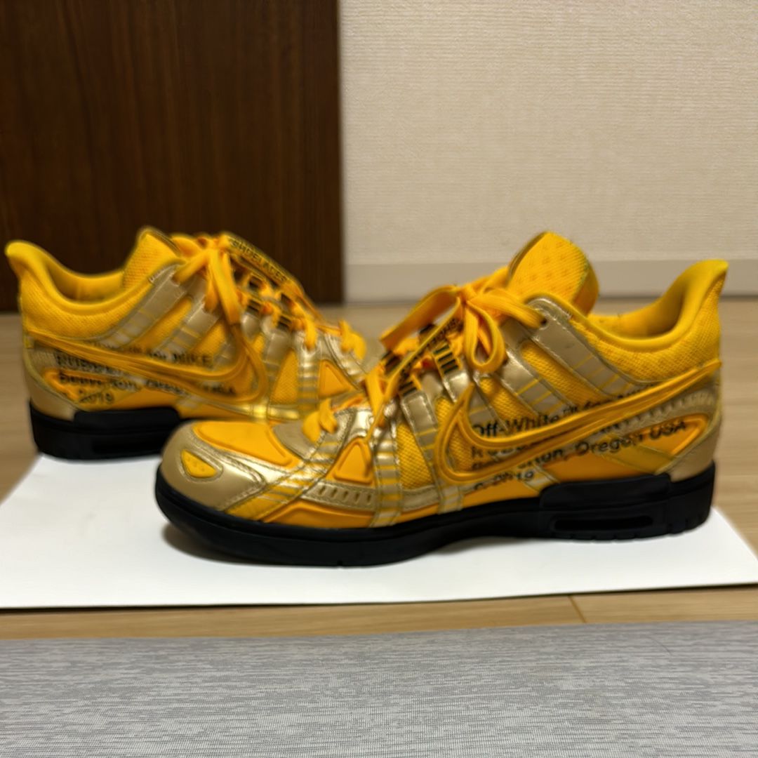 Off-White × Nike Air Rubber Dunk "University Gold"