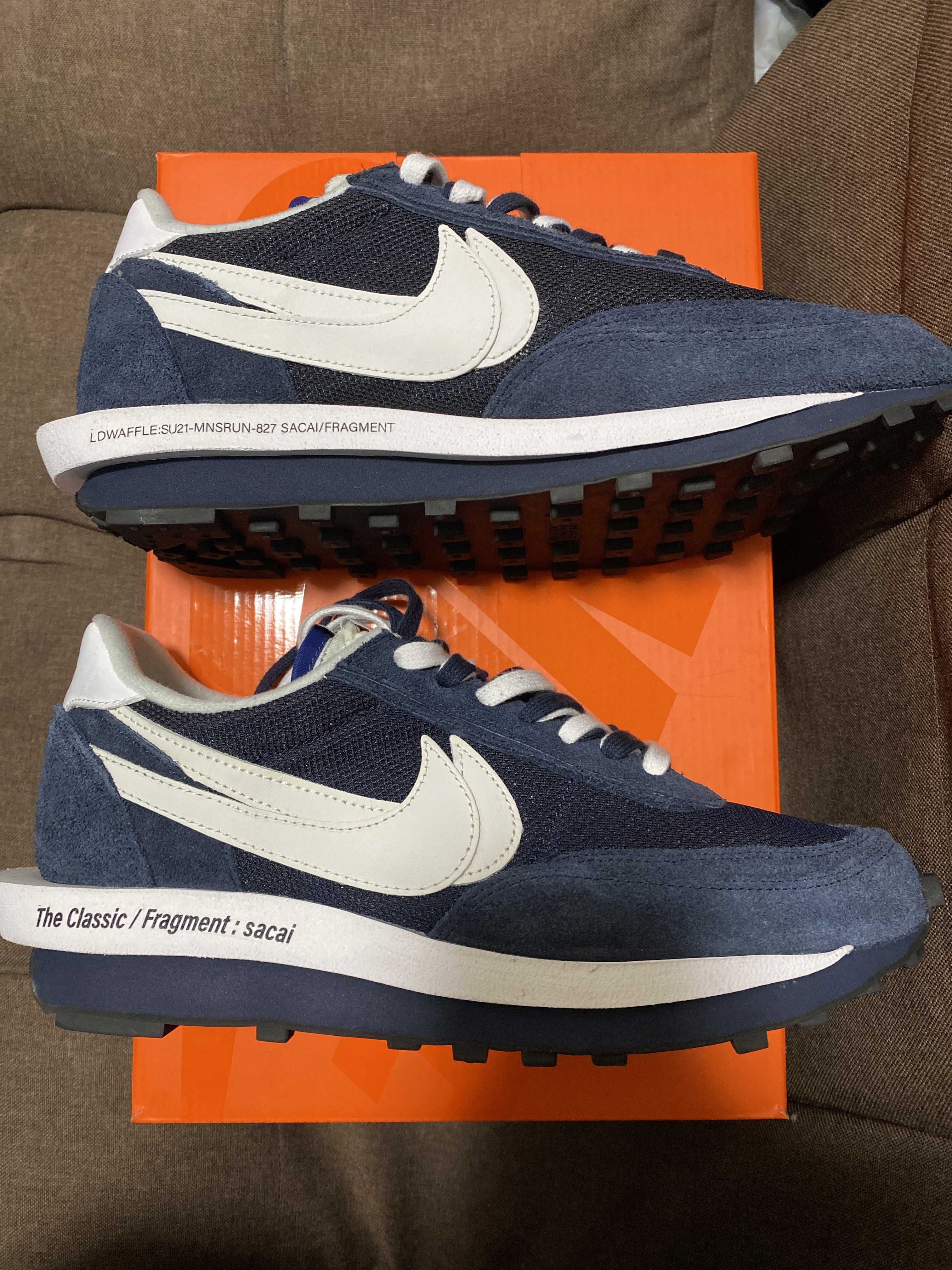 Fragment × sacai × Nike LD Waffle "Blackended Blue"