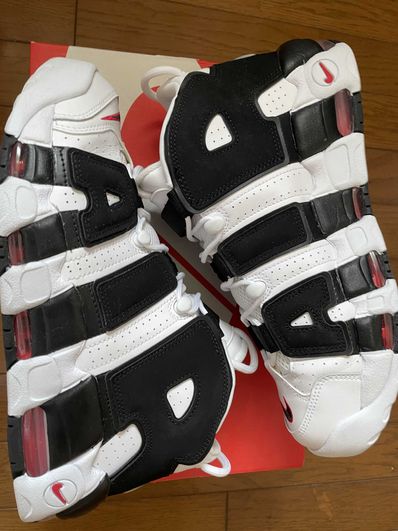 NIKE AIR MORE UPTEMPO "WHITE/BLACK/UNIVERSITY RED"(2020)