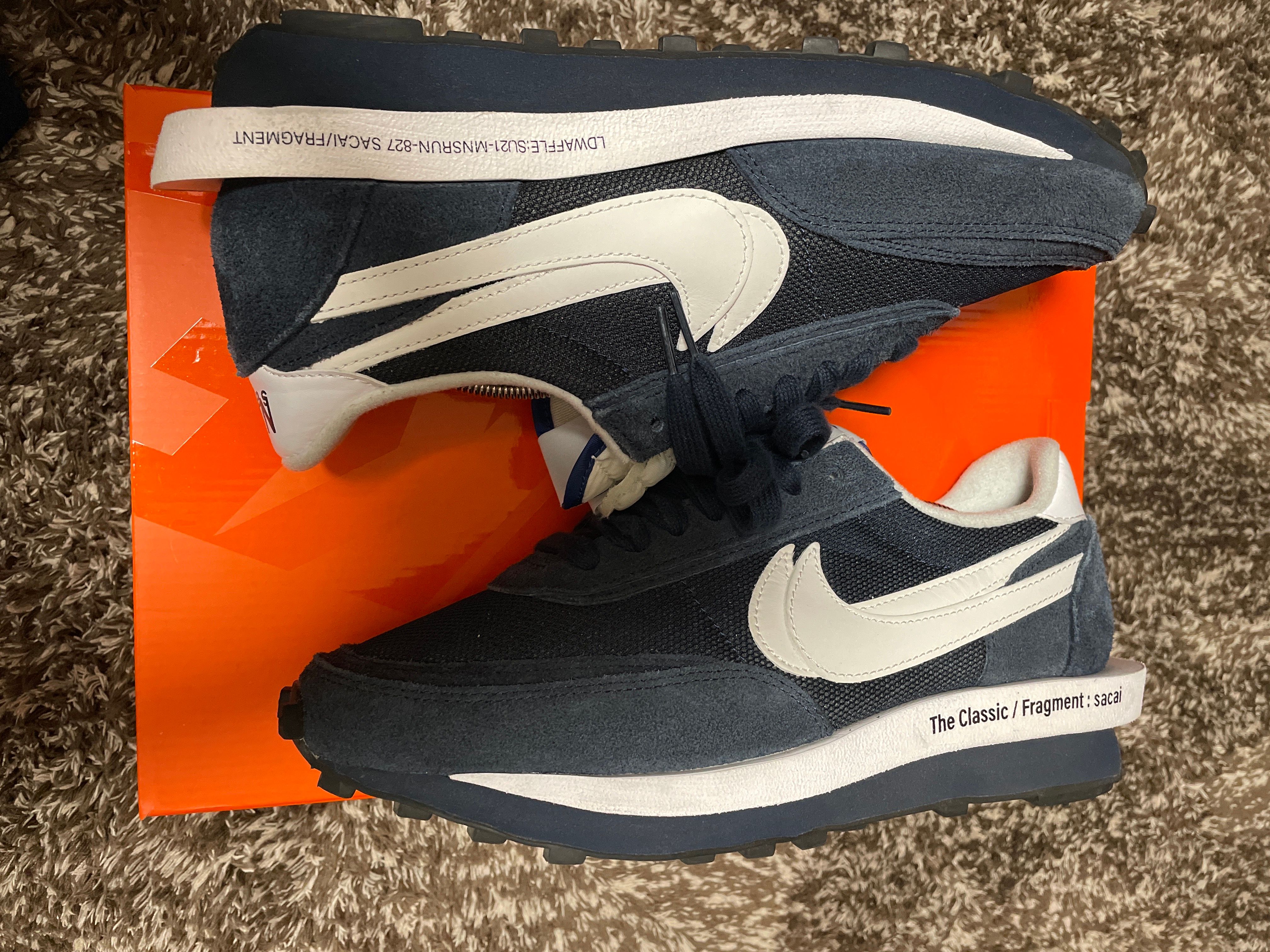 Fragment × sacai × Nike LD Waffle "Blackended Blue"