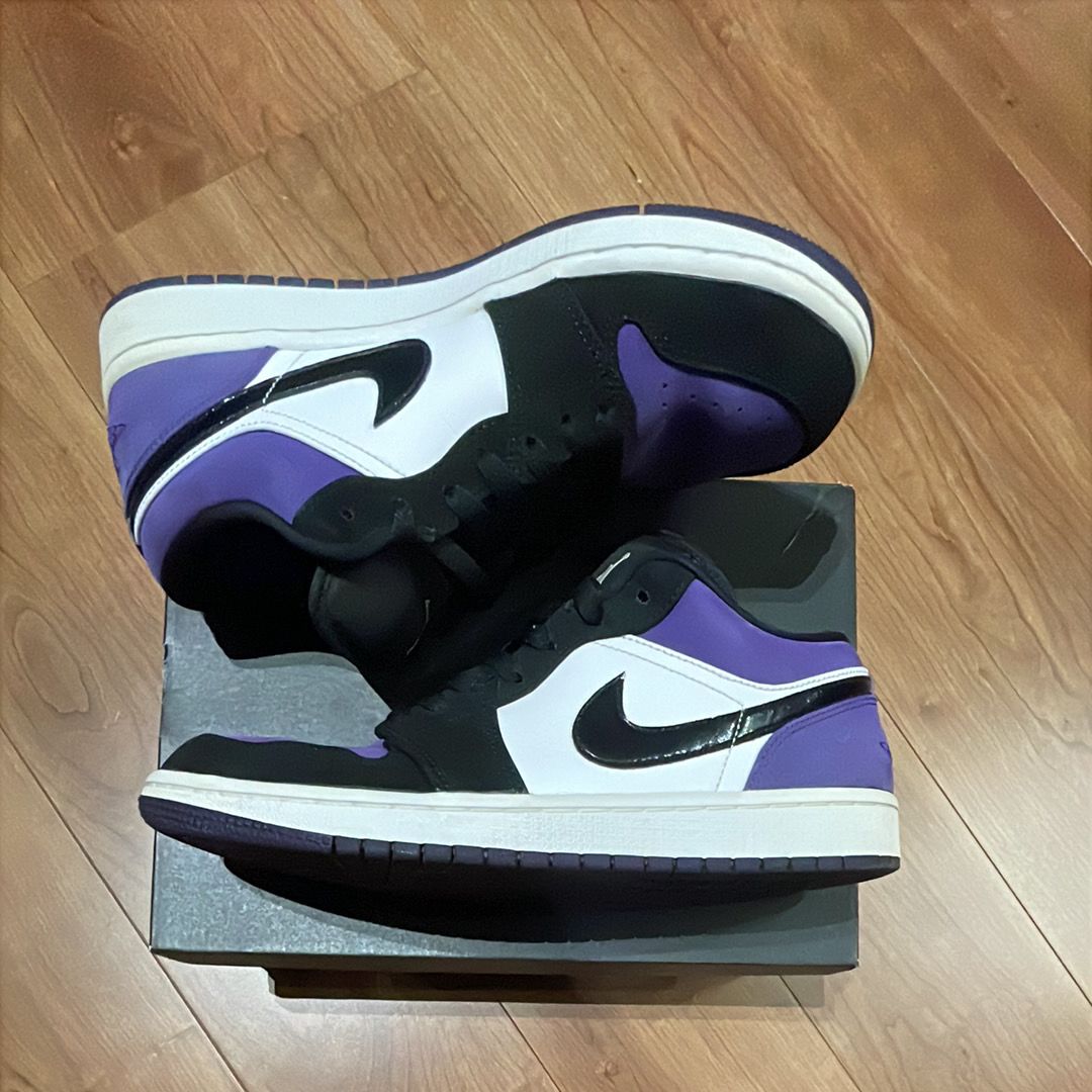 Nike Air Jordan 1 Retro Low "White/Black/Court Purple"