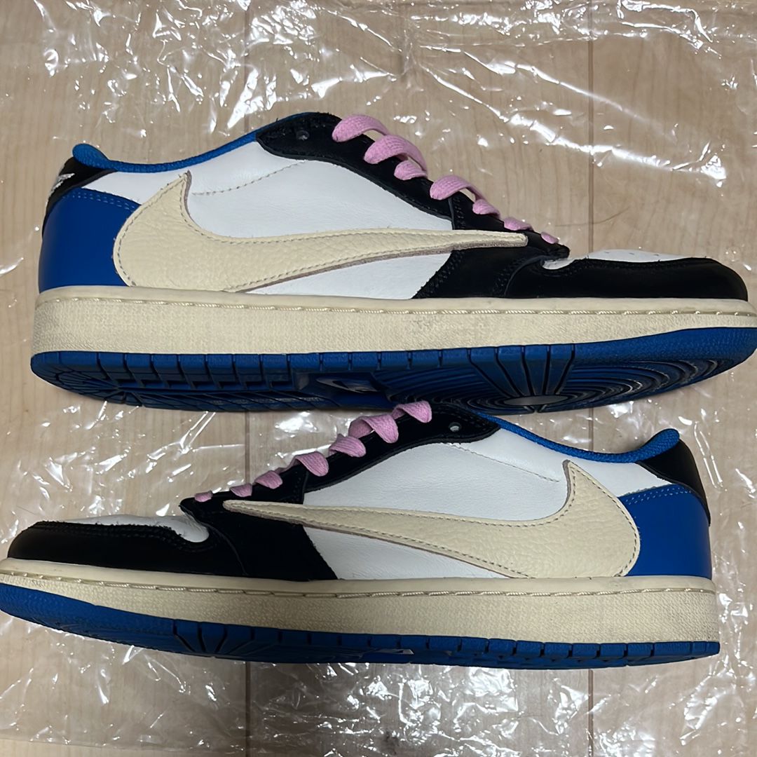 Travis Scott × fragment design × Nike Air Jordan 1 Low OG SP "Military Blue"