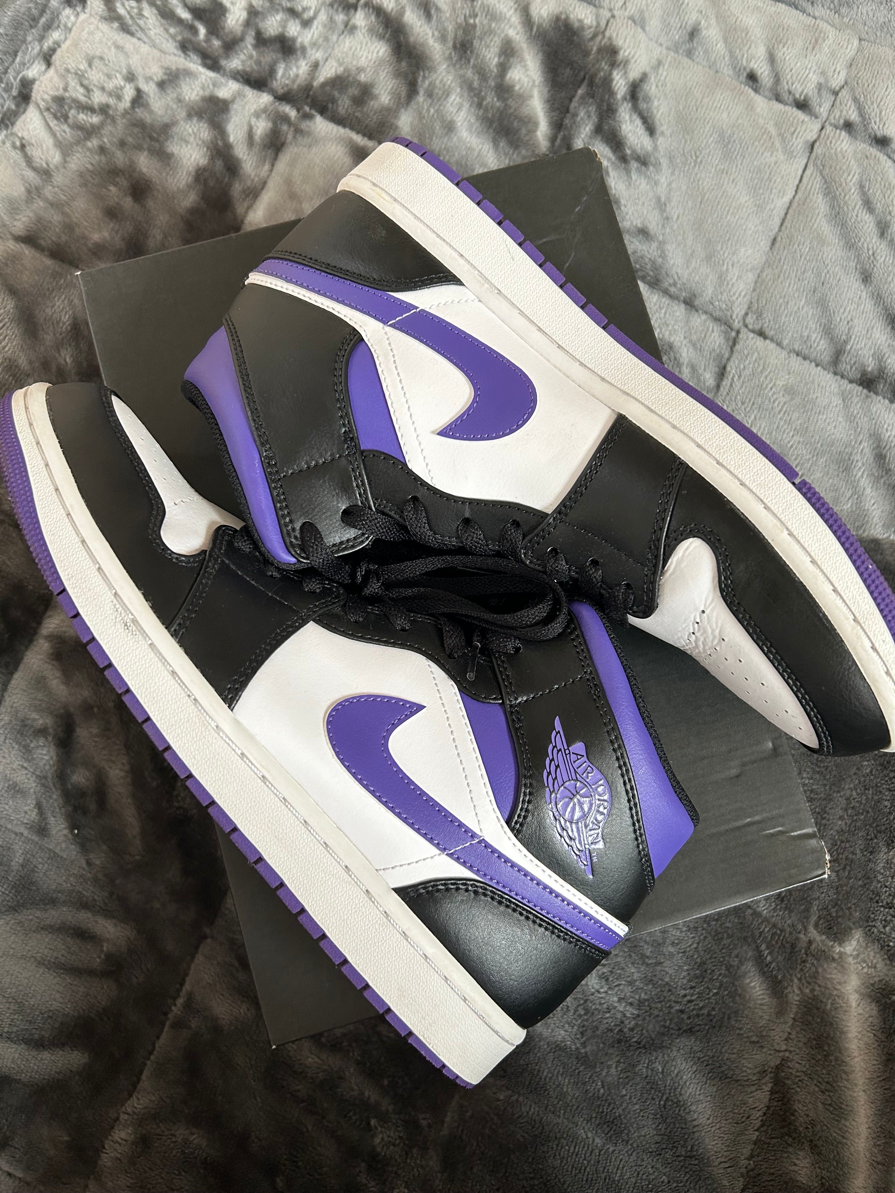 Nike Air Jordan 1 Mid "Black/Court Purple"