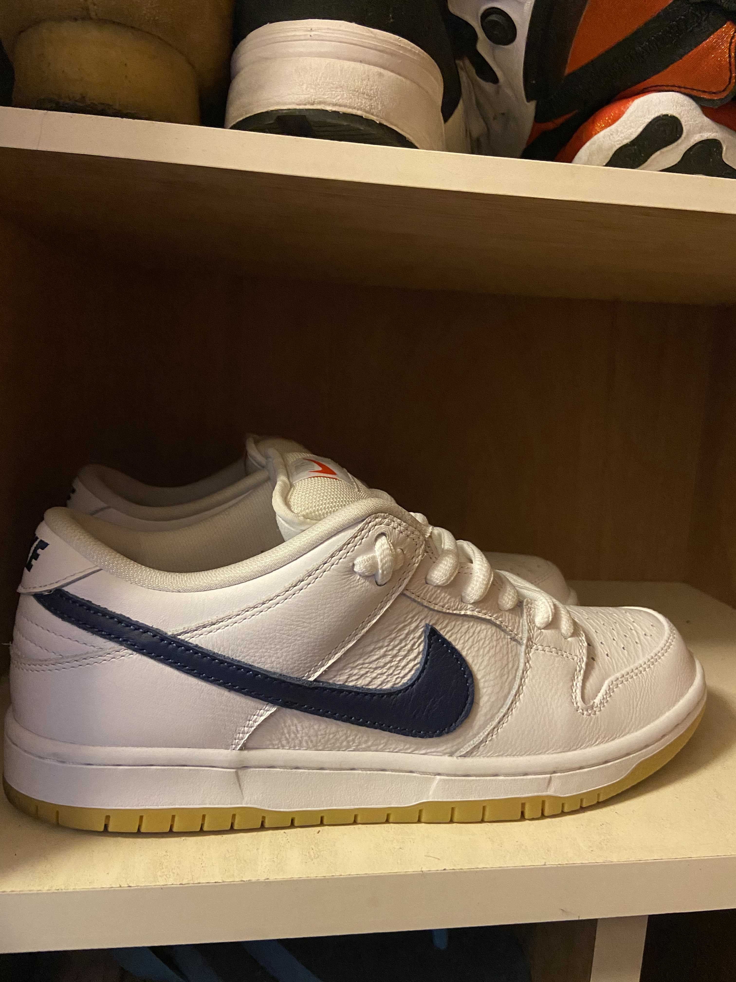 Nike SB Dunk Low "Orange Label White Navy"