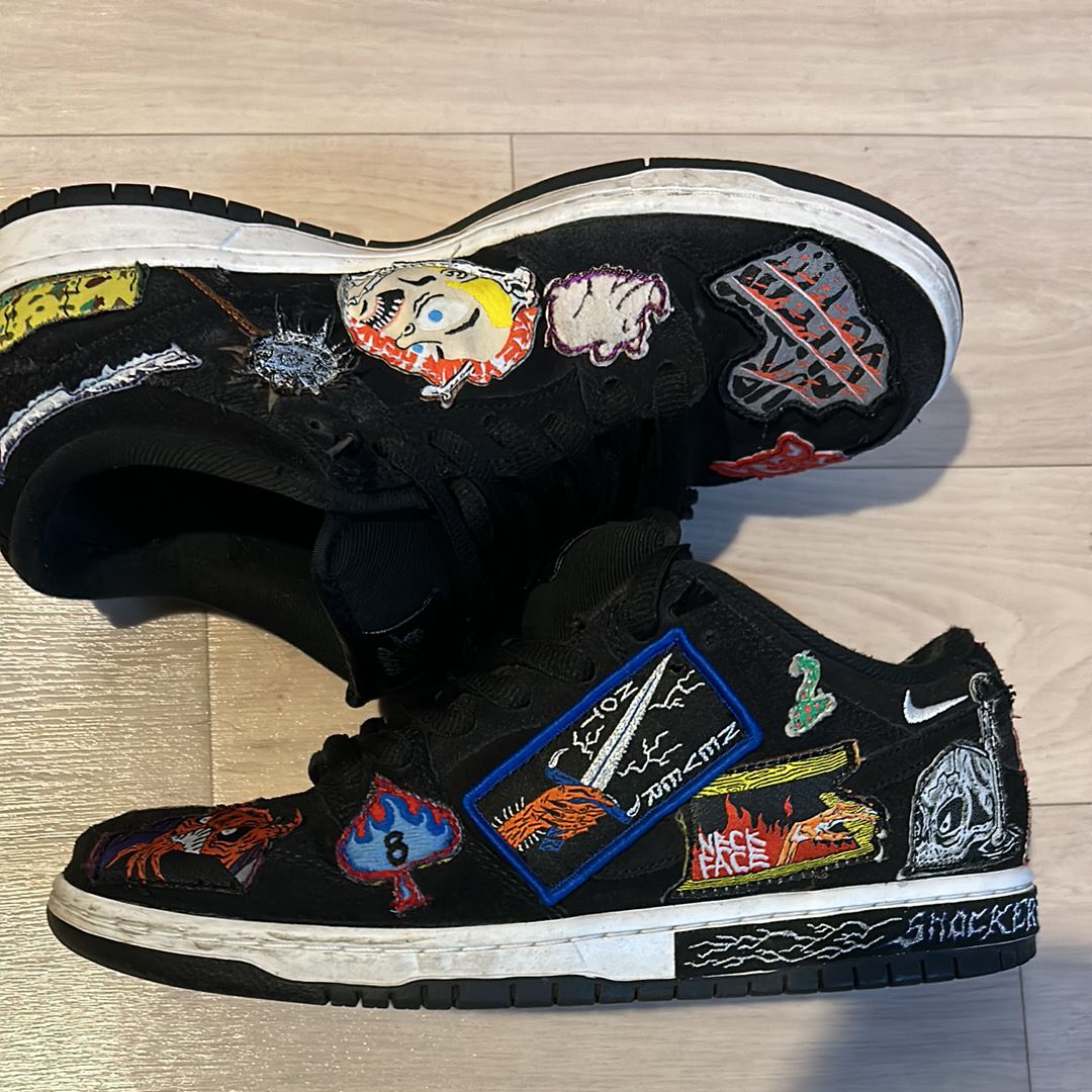 Neck face × Nike SB Dunk Low "Black/White/Multi Color"