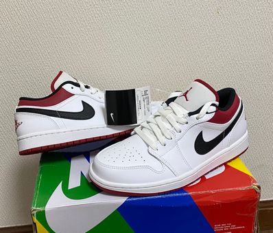 NIKE AIR JORDAN 1 LOW "WHITE/UNIVERSITY RED/BLACK"