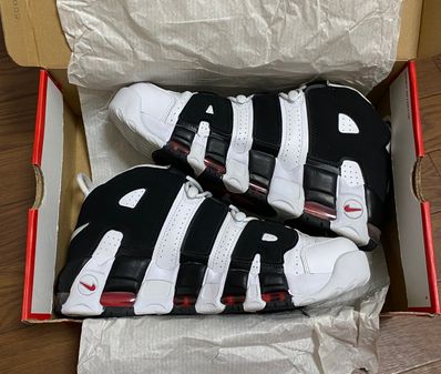 NIKE AIR MORE UPTEMPO "WHITE/BLACK/UNIVERSITY RED"(2020)