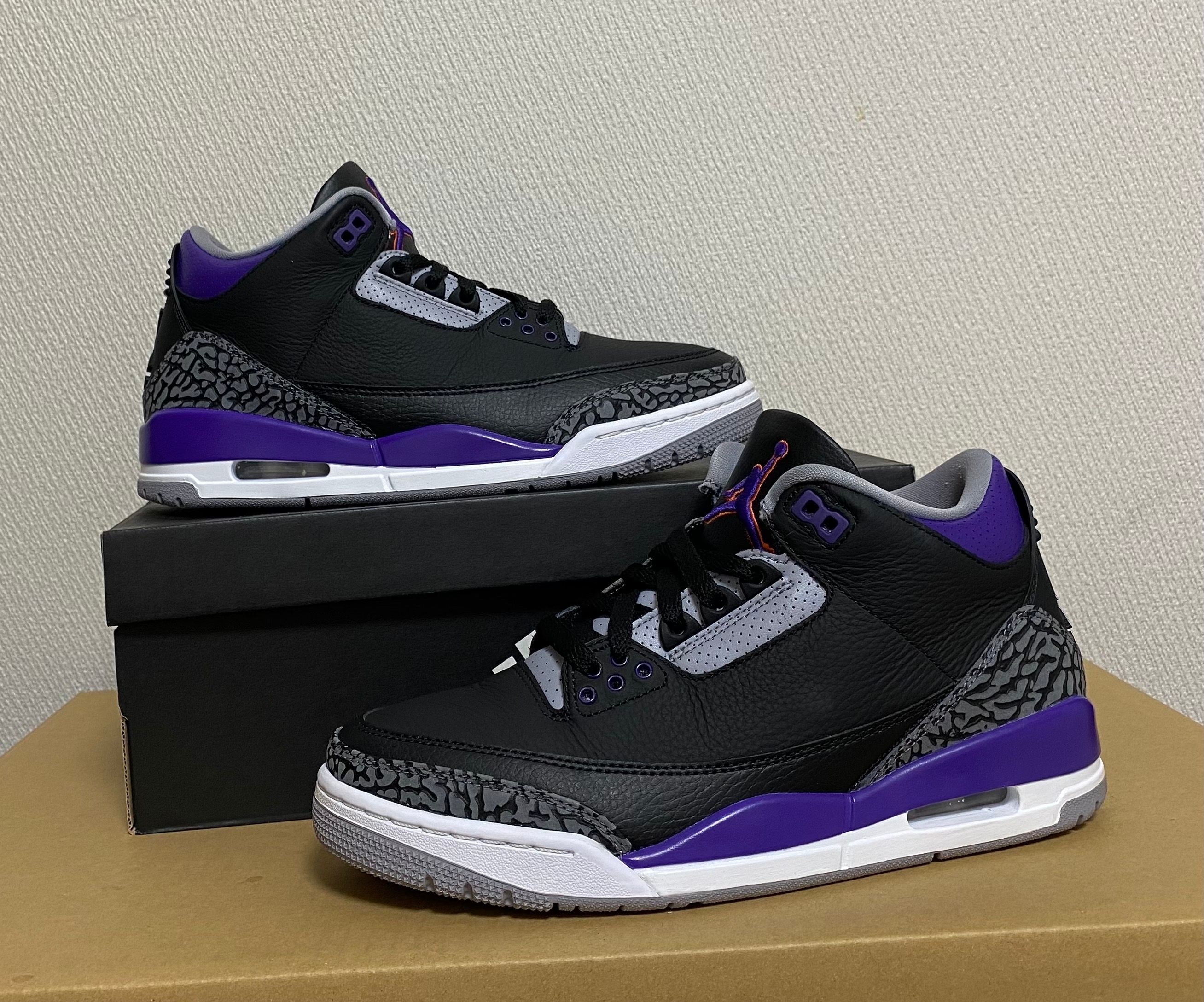 Nike Air Jordan 3 Retro "Black/Court Purple"