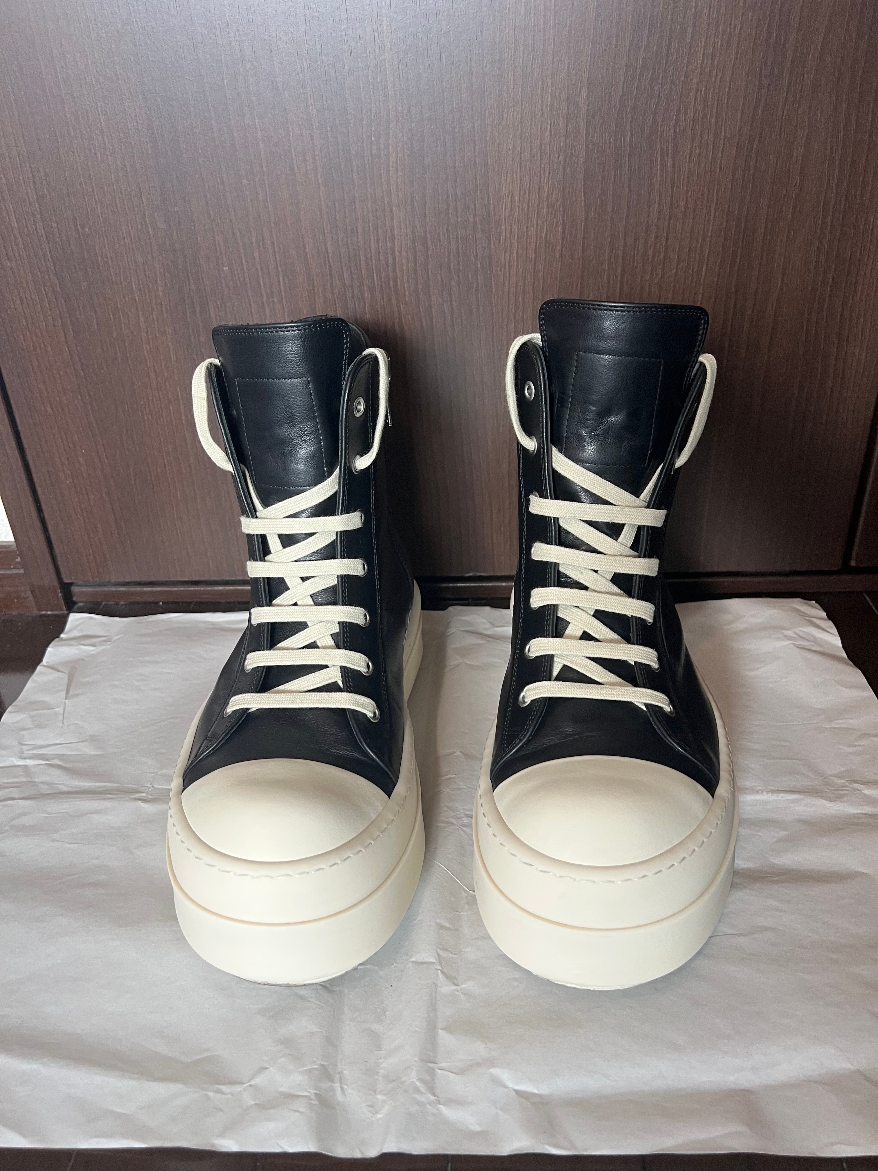 リックオウエンス メガバンパー スニーカー "ブラック/ミルク"