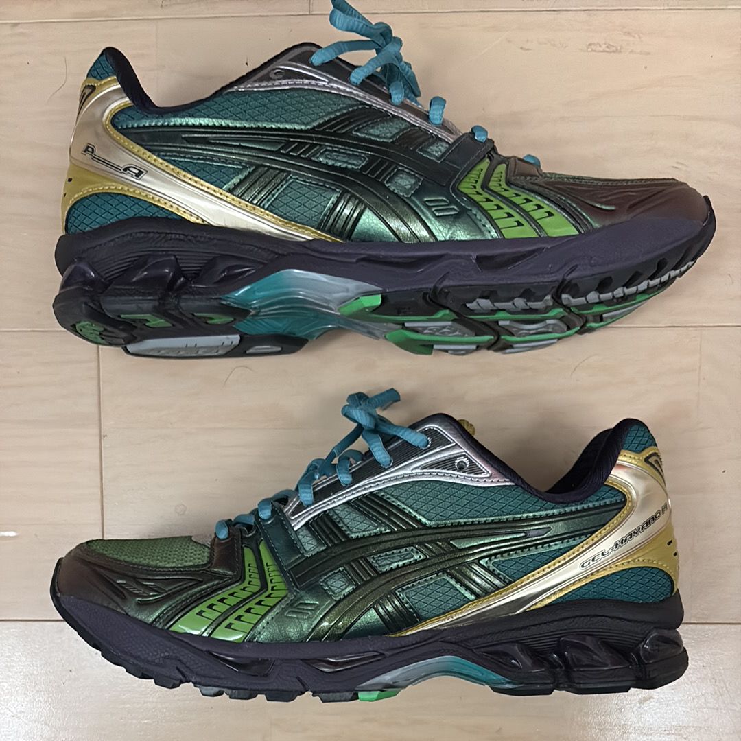 P.Andrade × Asics Gel-Kayano 14 "Green/Gold/Aqua/Purple"