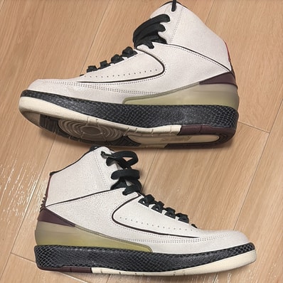 A Ma Maniere × Nike Air Jordan 2 "Airness/Sail and Burgundy"