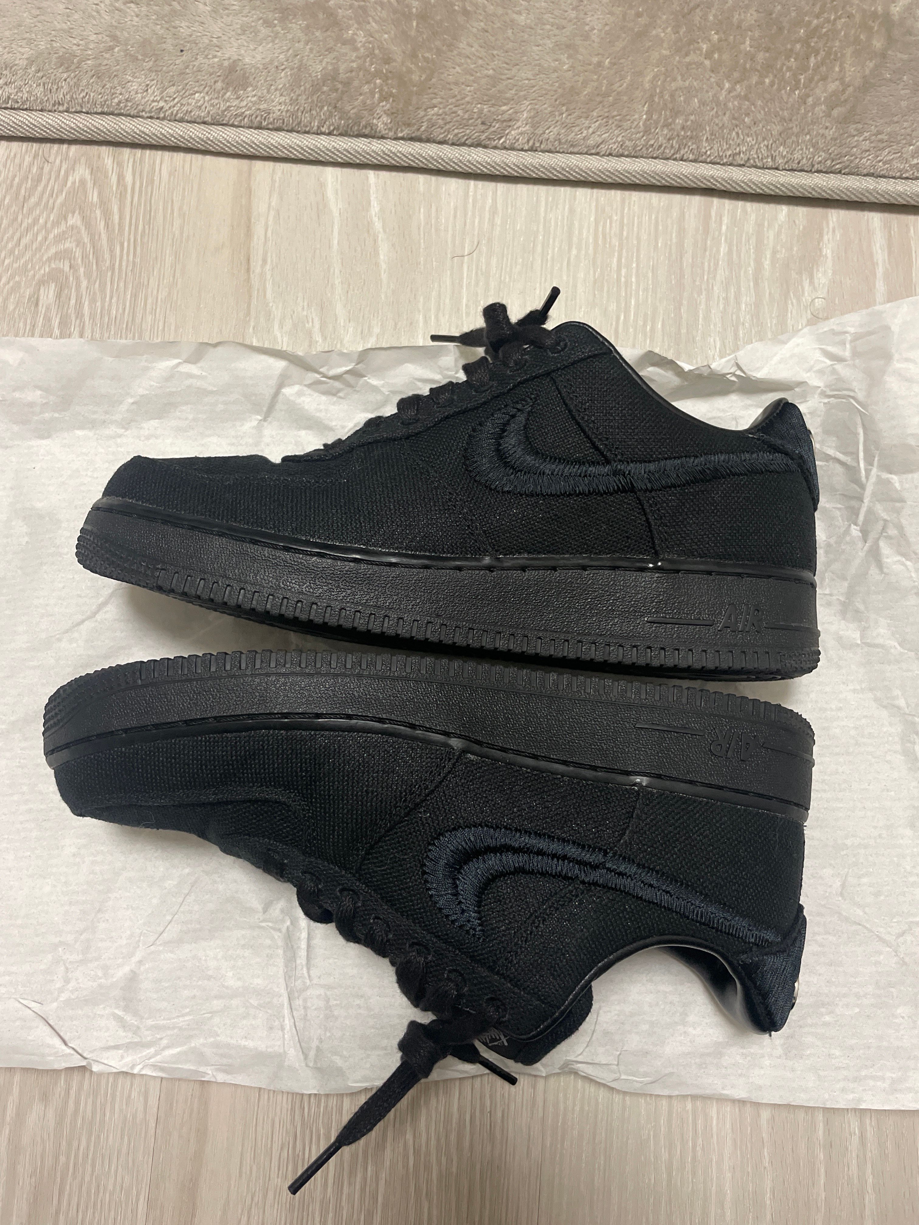 Stussy × Nike Air Force 1 Low "Triple Black"