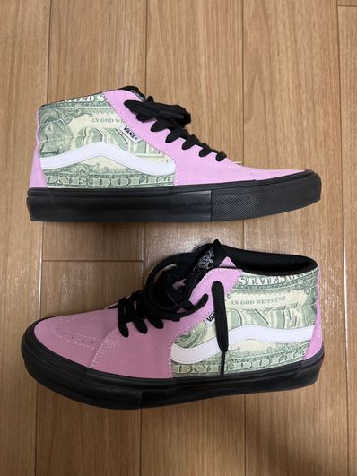 Supreme × Vans Dollar Skate Grosso Mid "Pink"
