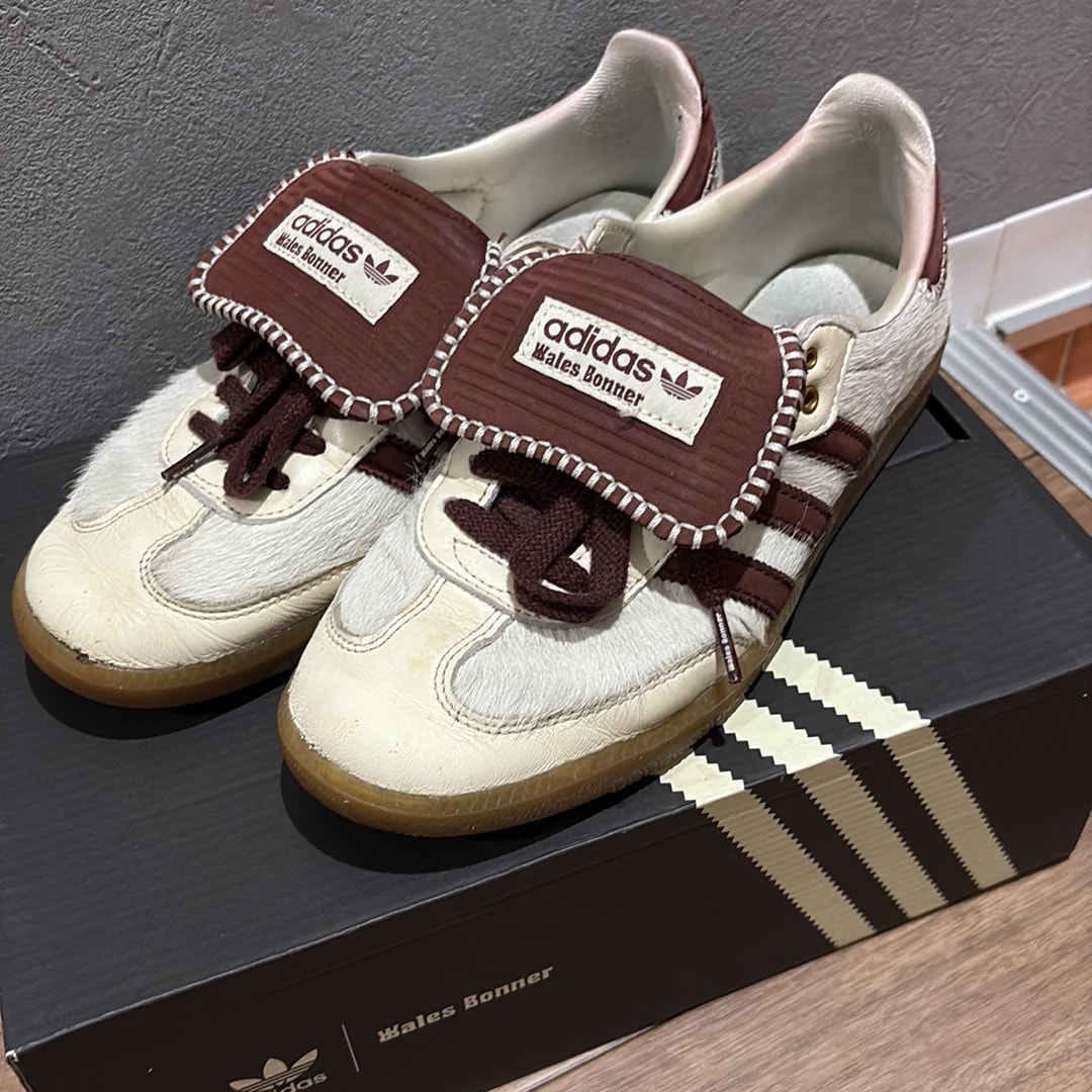Wales Bonner × adidas Samba Pony Tonal Low "Cream White/Mystery Brown"