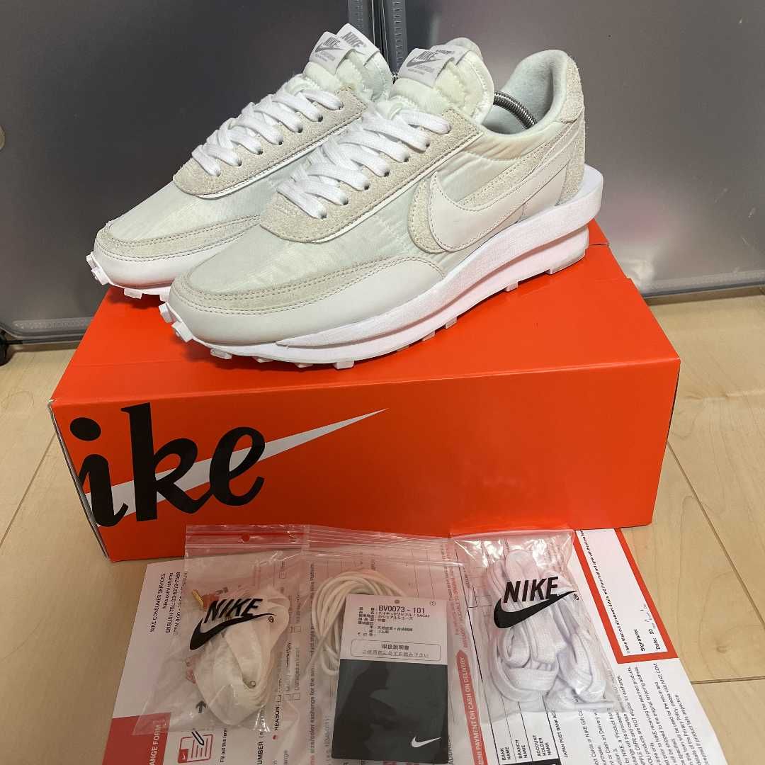 sacai × Nike LDV Waffle "Triple White"