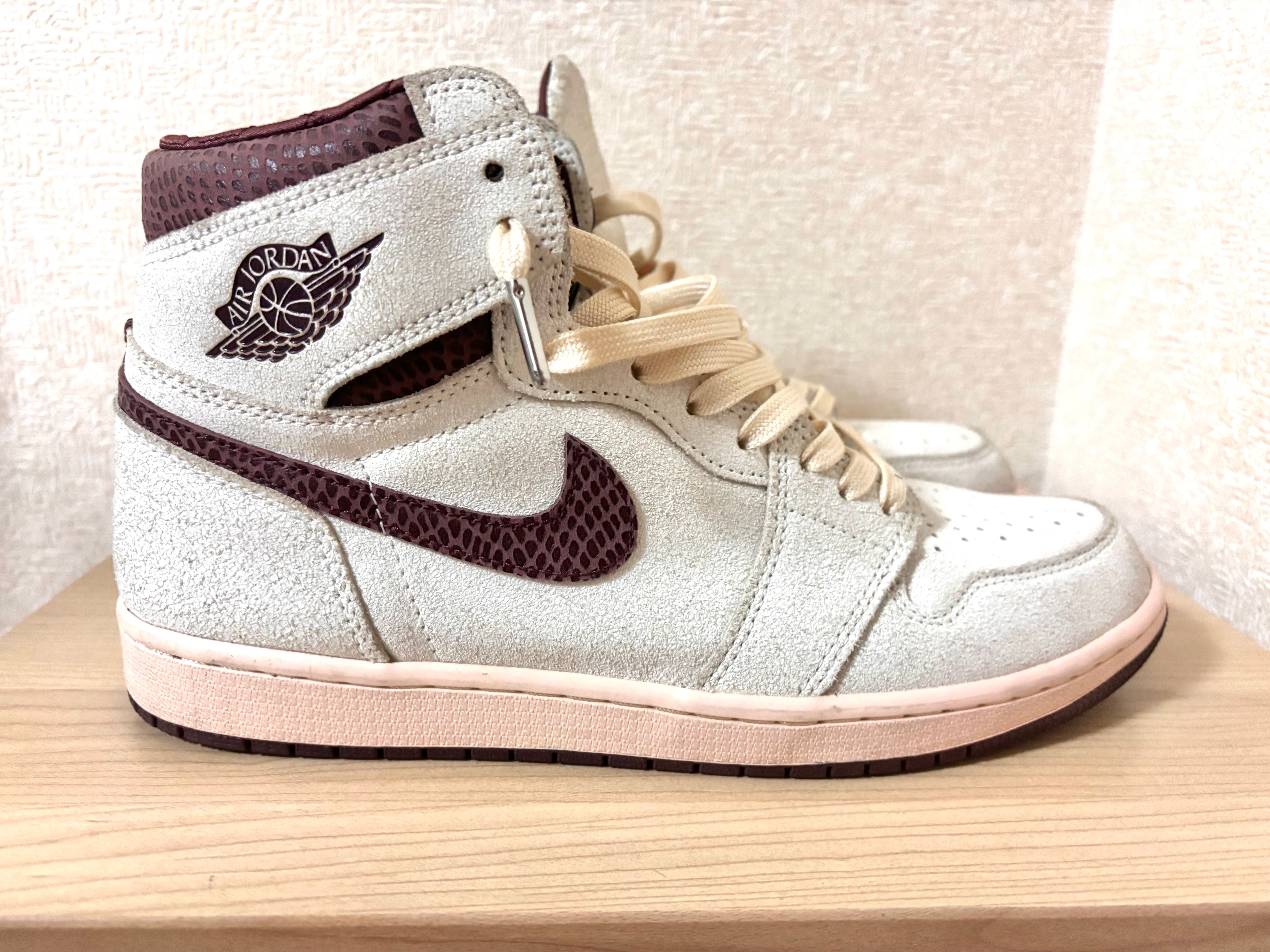A Ma Maniere × Nike Air Jordan 1 Retro High OG "Sail and Burgundy"