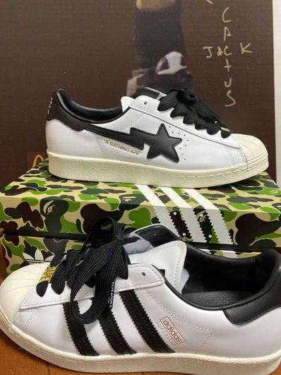 A BATHING APE × adidas Superstar 80s "White/Black"
