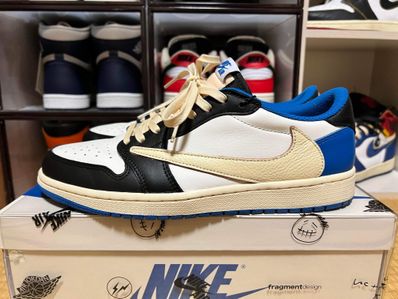 Travis Scott × fragment design × Nike Air Jordan 1 Low OG SP "Military Blue"