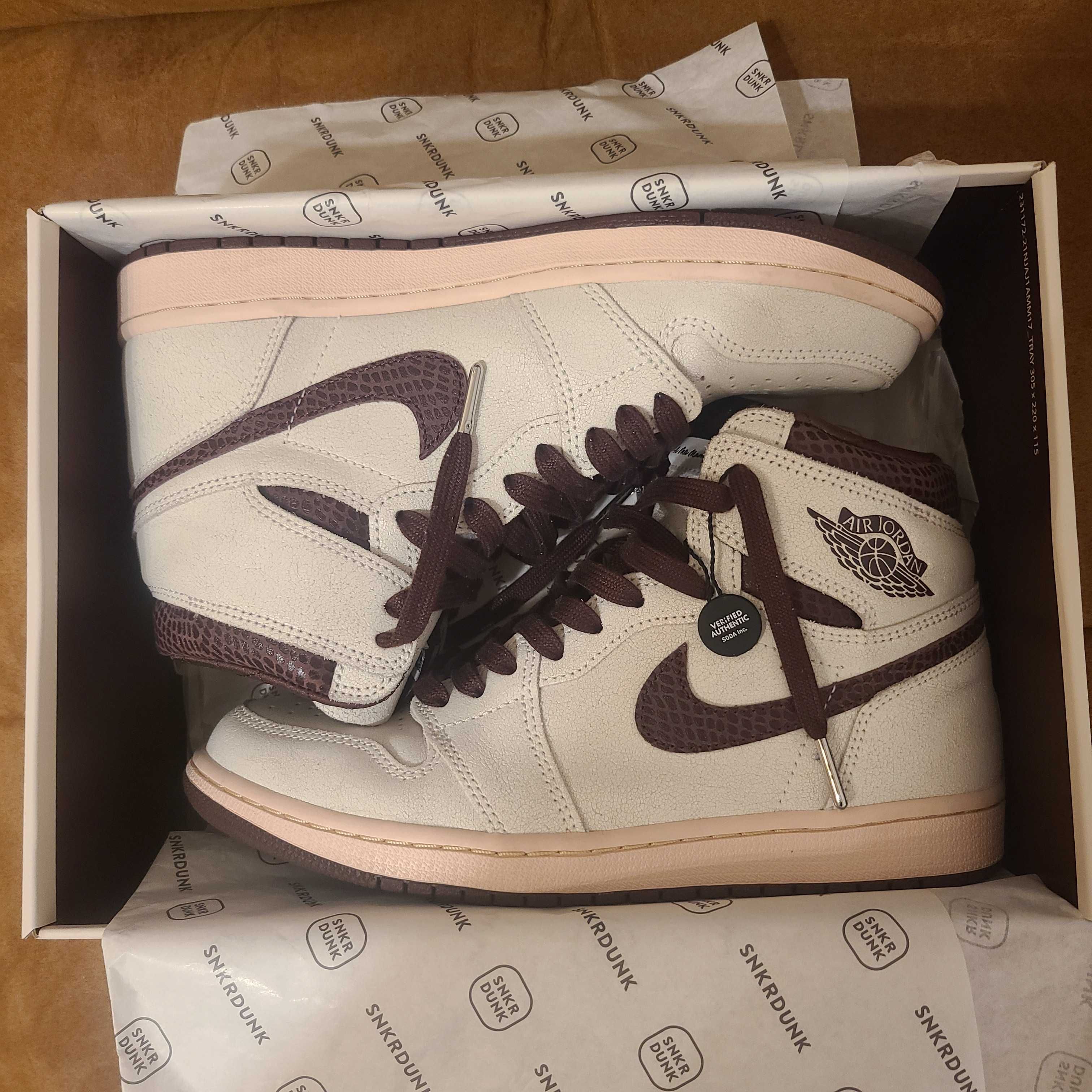 A Ma Maniere × Nike Air Jordan 1 Retro High OG "Sail and Burgundy"