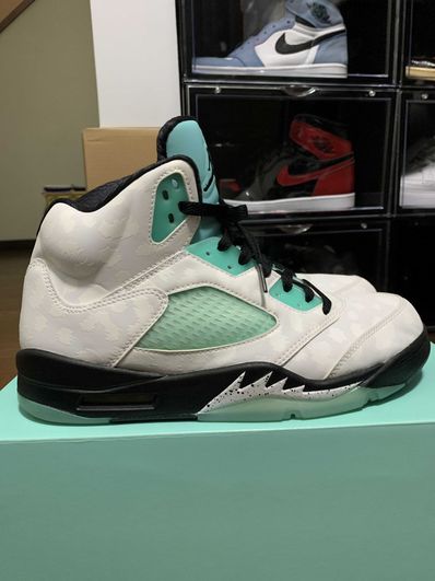 Nike Air Jordan 5 "White/Black/Island Green"