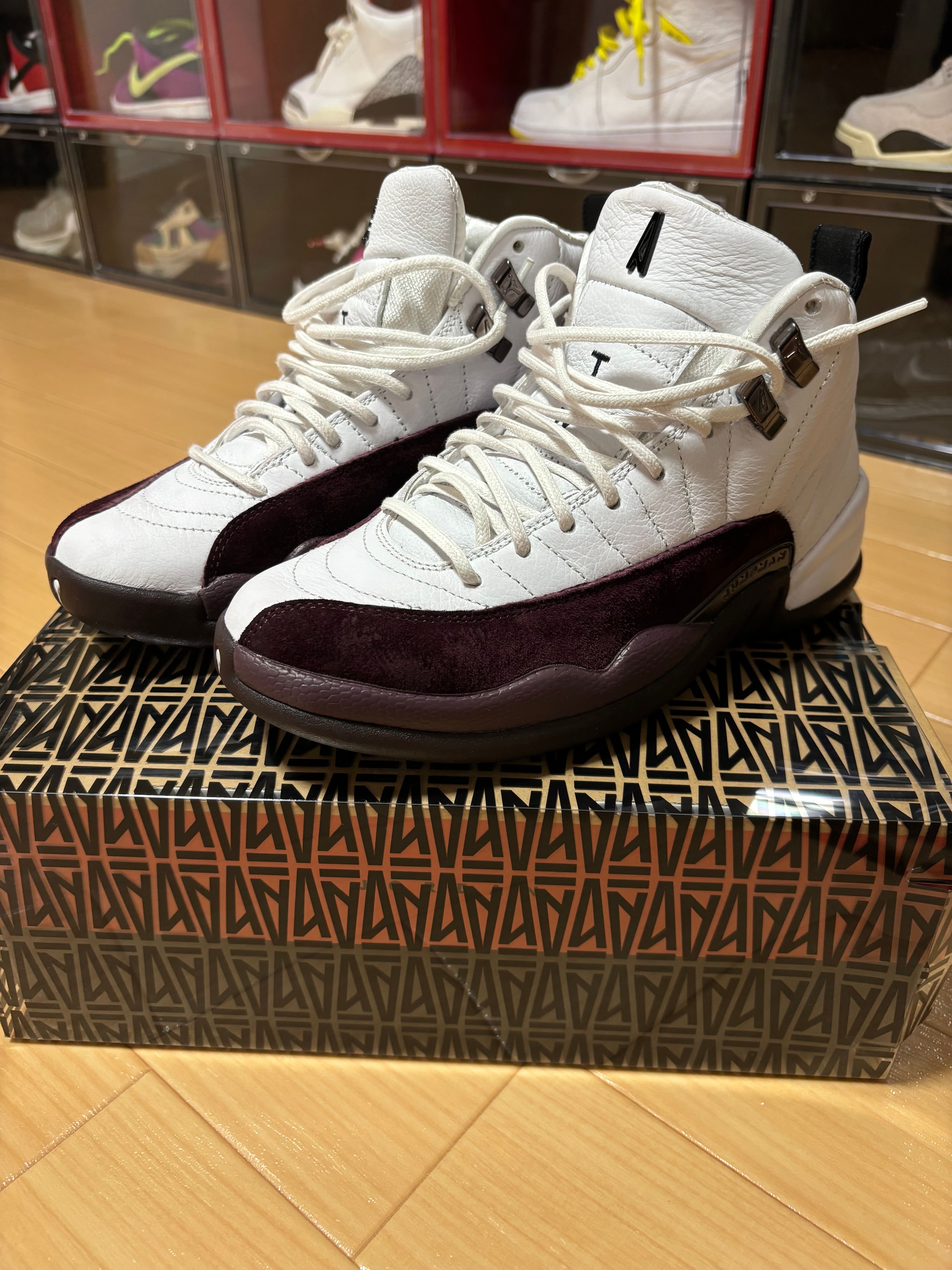 A Ma Maniere × Nike Women's Air Jordan 12 "White and Burgundy Crush"