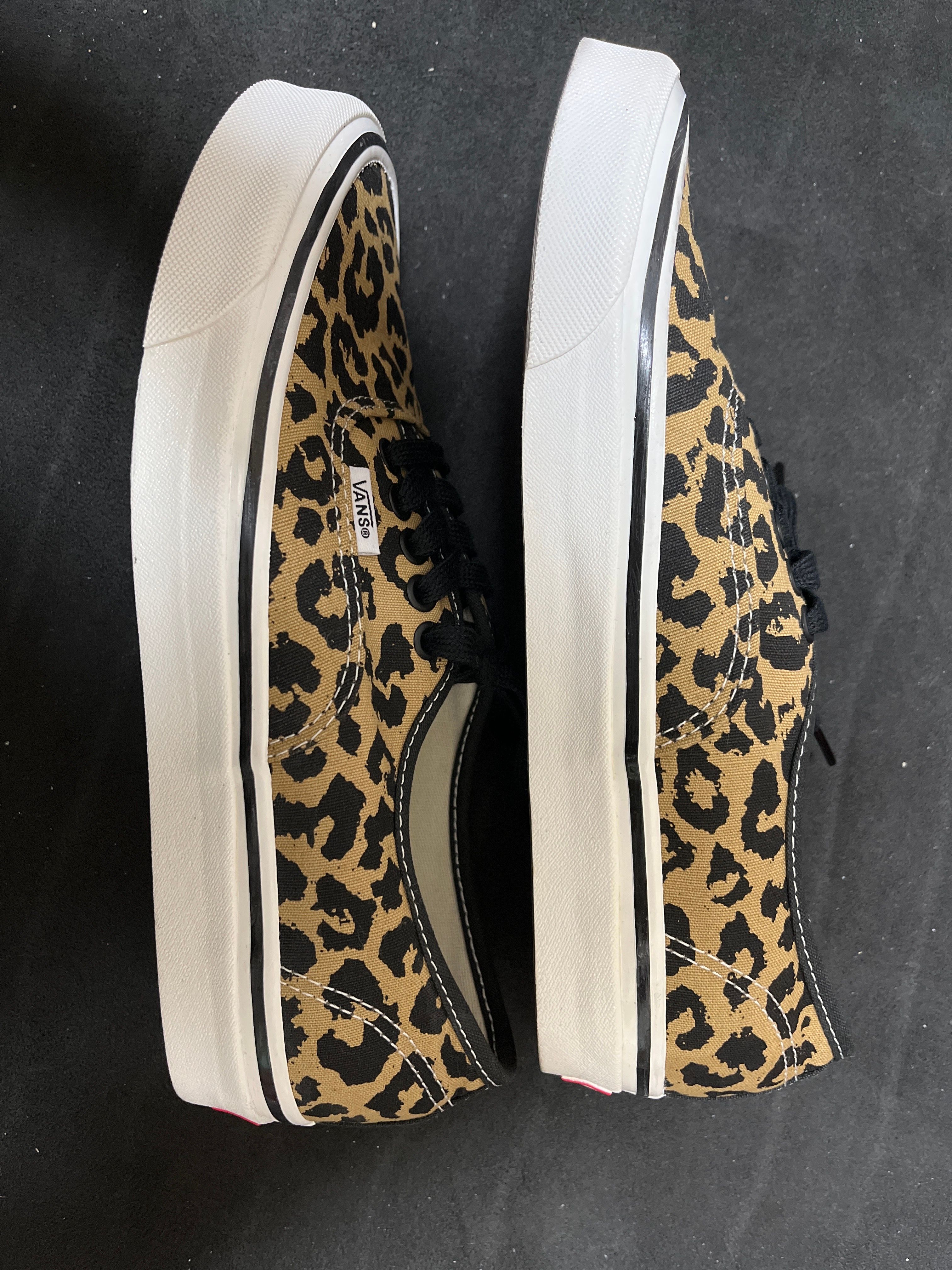 Vans Authentic 44 DX Anaheim Factory "Black Tan Leopard"