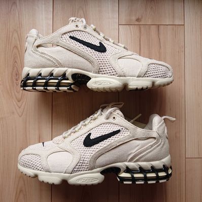 Stussy × Nike Air Zoom Spiridon CG 2 "Fossil/Black"