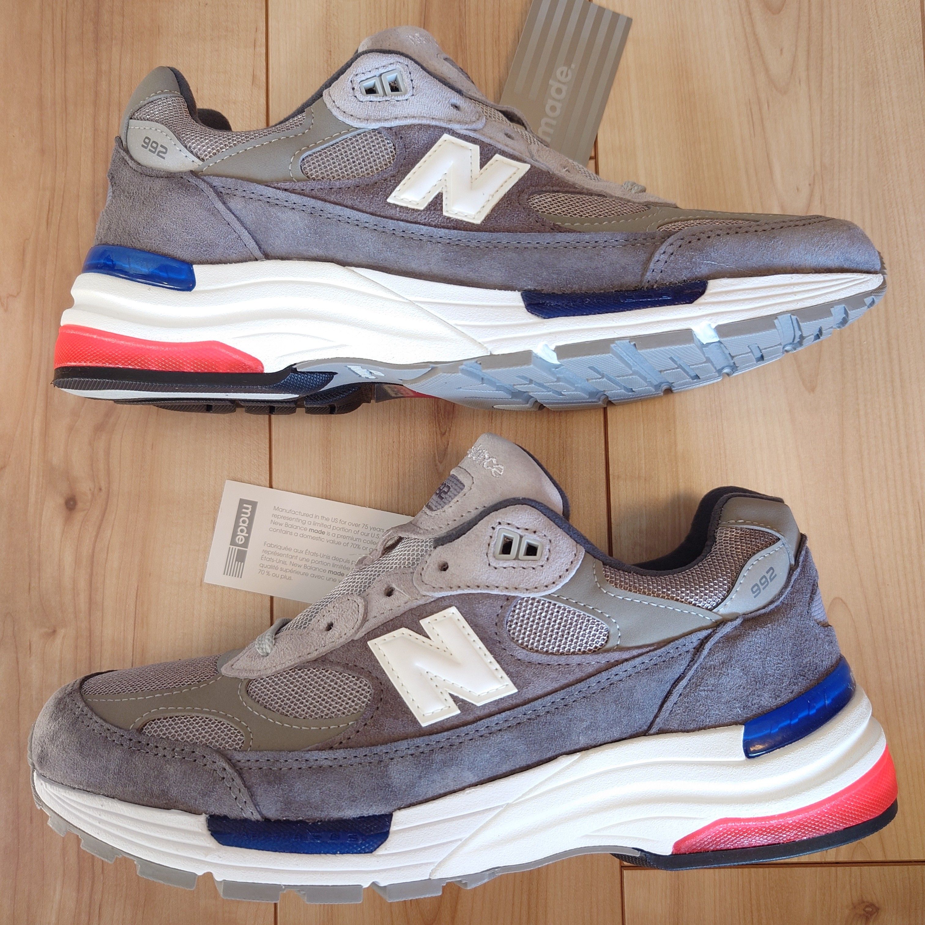 New Balance 992 "GRAY/BLUE/RED"