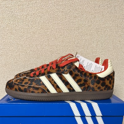 adidas Women's Samba OG "Leopard/Preloved Red"