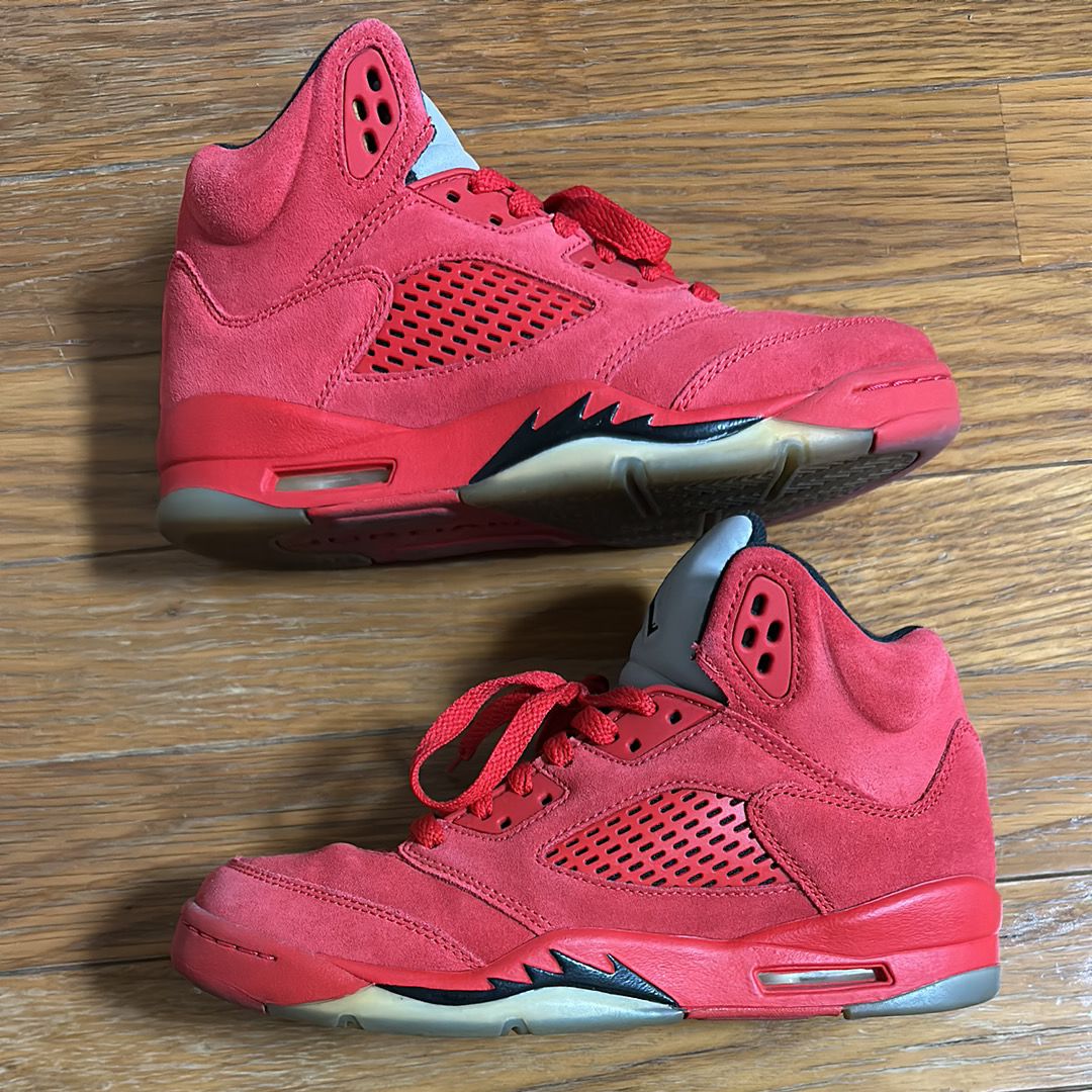 NIKE GS AIR JORDAN 5 RETRO "RED SUEDE"