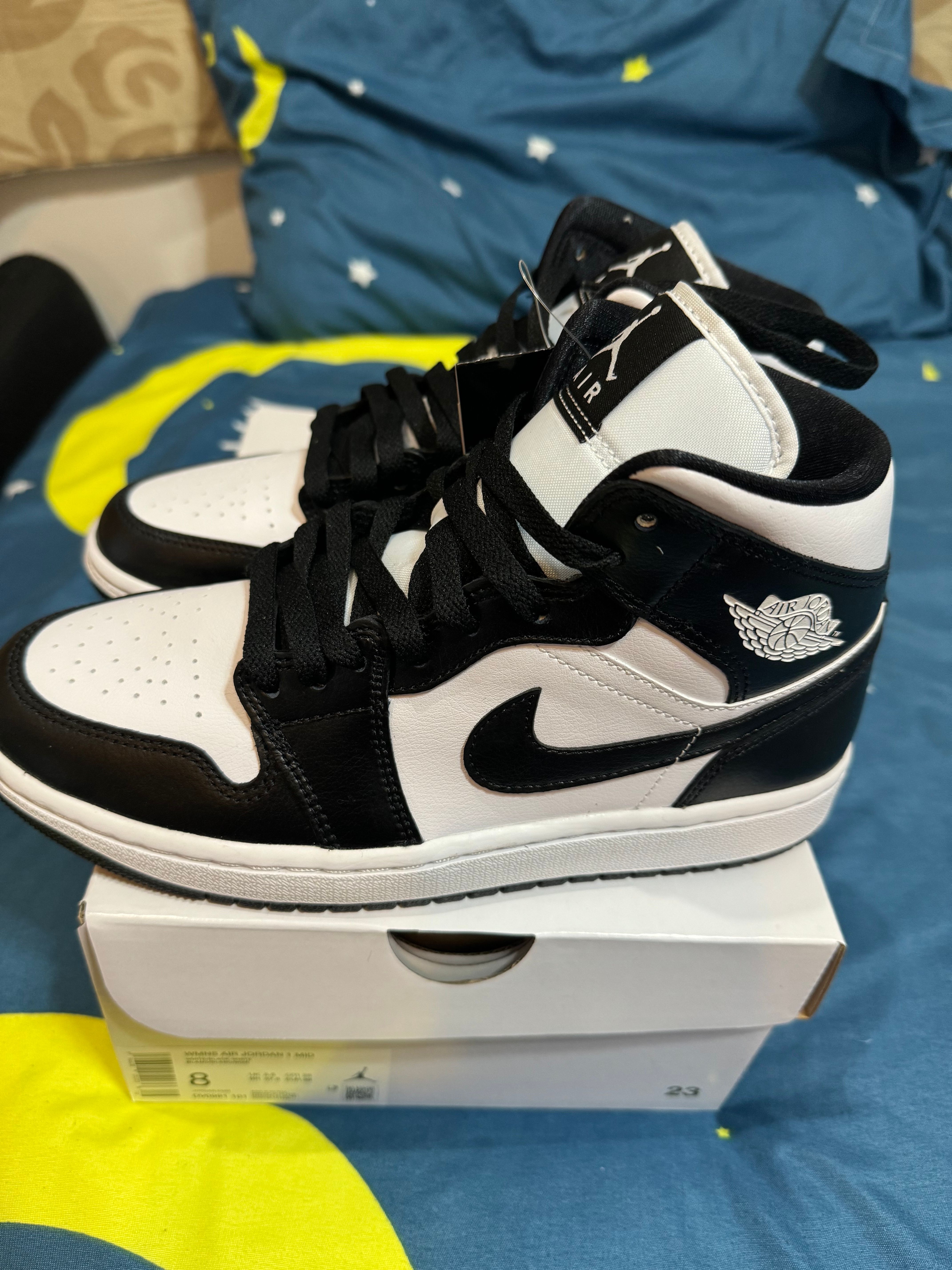 Nike Women's Air Jordan 1 Mid "Black/White"