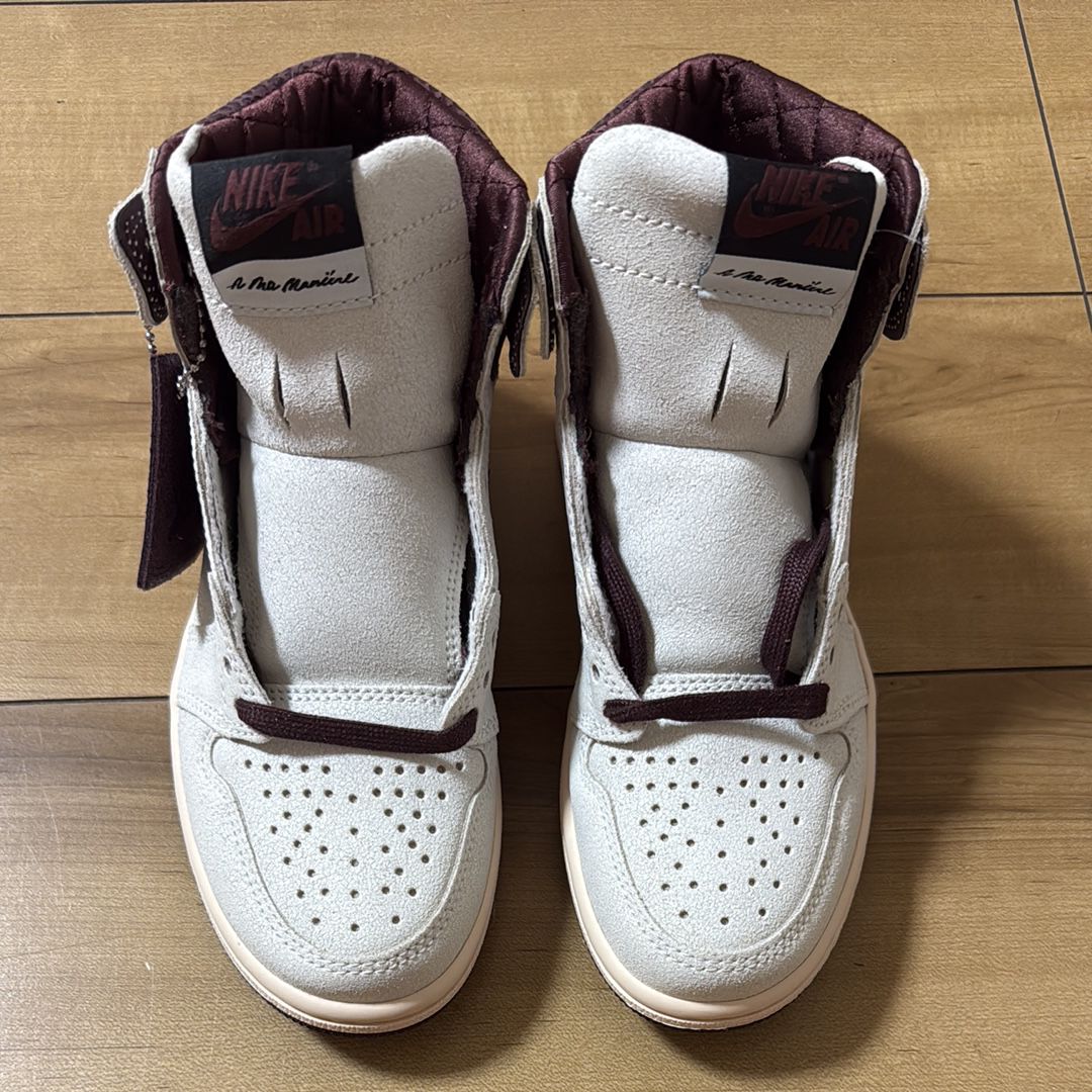 A Ma Maniere × Nike Air Jordan 1 Retro High OG "Sail and Burgundy"