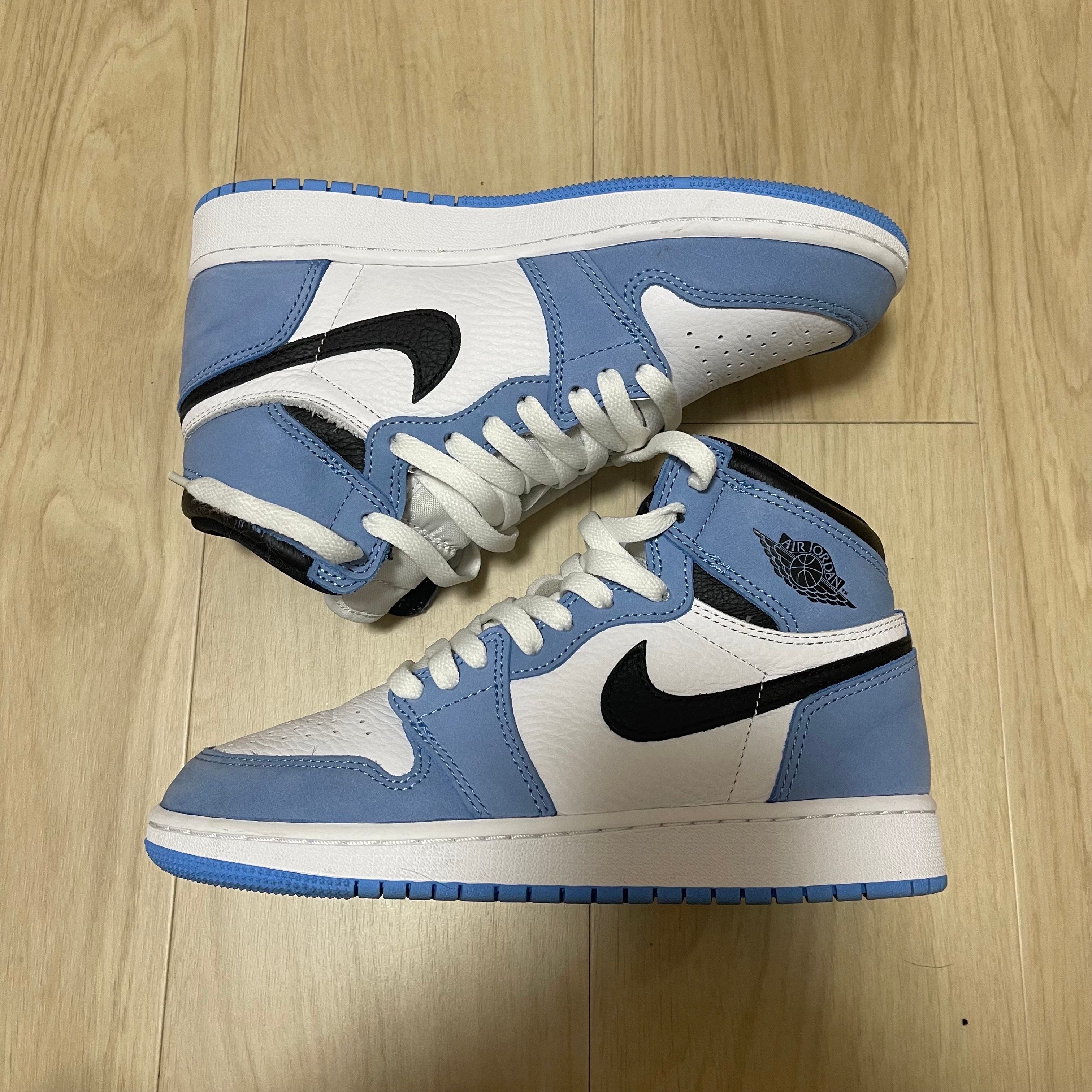 Nike GS Air Jordan 1 High "White/University Blue/Black"