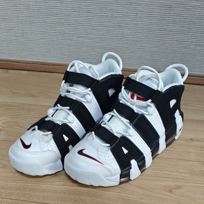 NIKE AIR MORE UPTEMPO "WHITE/BLACK/UNIVERSITY RED"(2020)