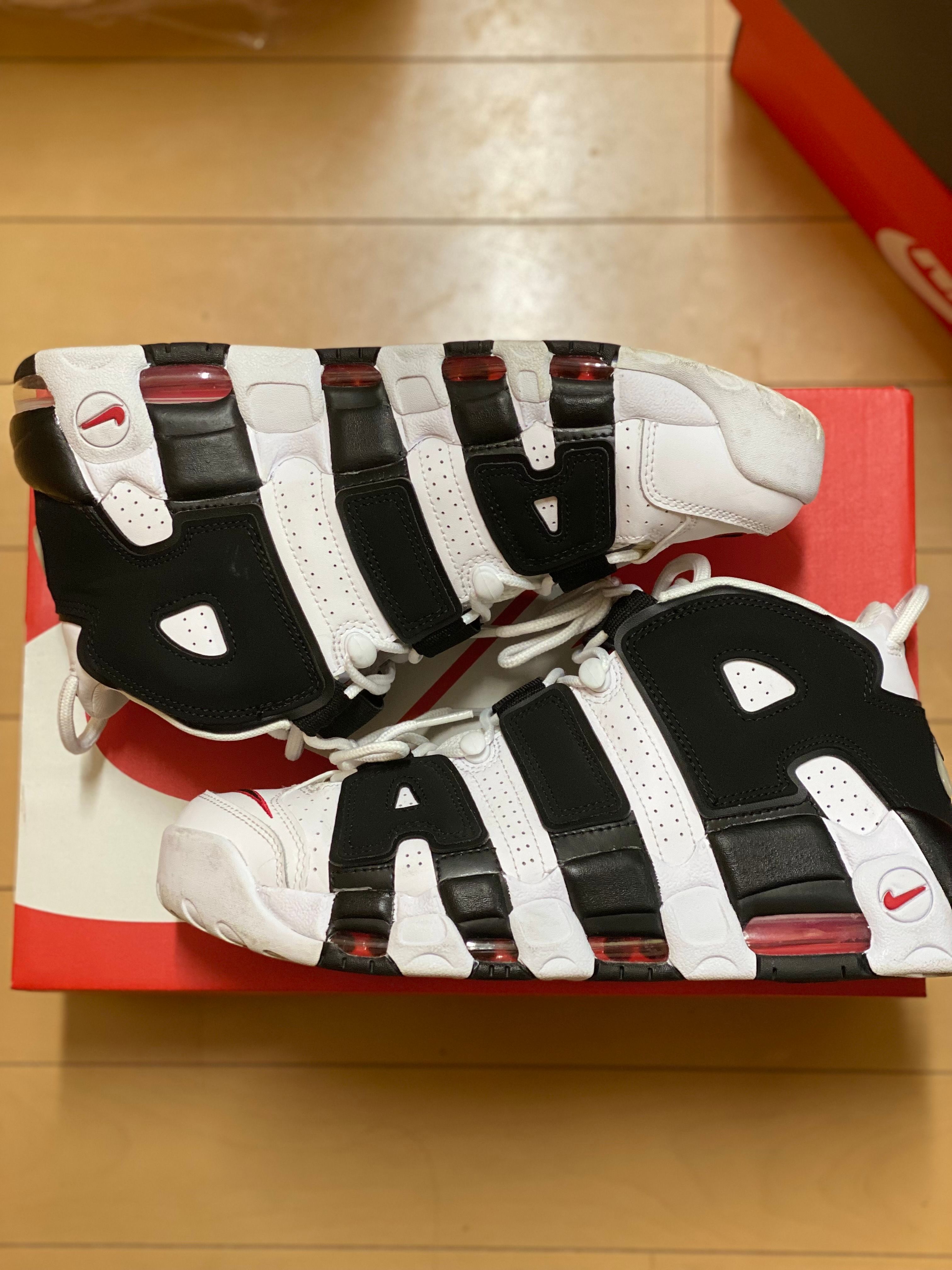NIKE AIR MORE UPTEMPO "WHITE/BLACK/UNIVERSITY RED"(2020)