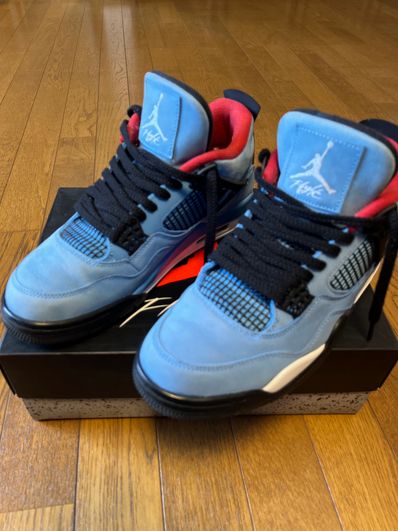 Travis Scott × Nike Air Jordan 4 Retro Cactus Jack "University Blue"