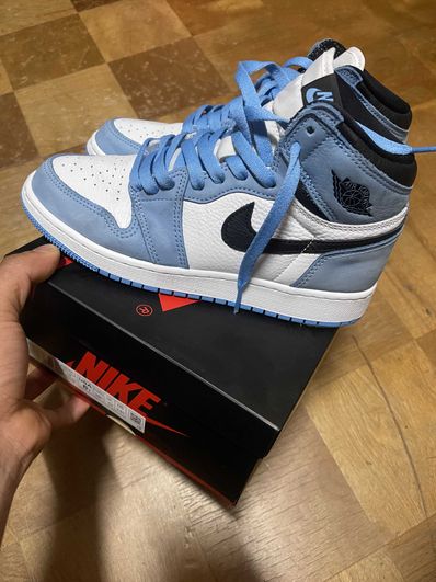 Nike GS Air Jordan 1 High "White/University Blue/Black"