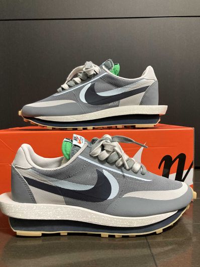 CLOT × Sacai × Nike LD Waffle "Grey Obsidian/Cool Grey"