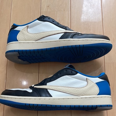 Travis Scott × fragment design × Nike Air Jordan 1 Low OG SP "Military Blue"