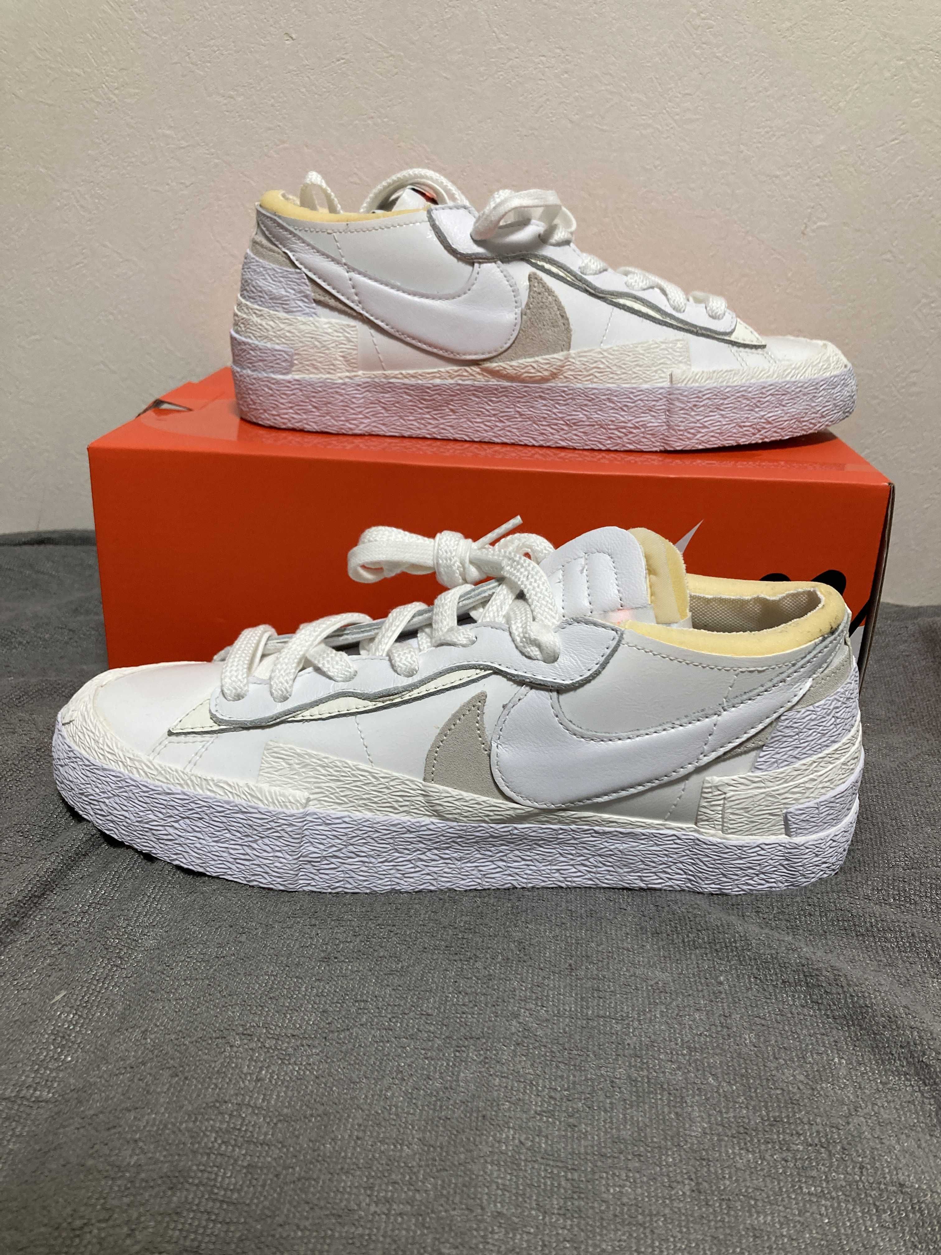 sacai × Nike Blazer Low "White Patent Leather"