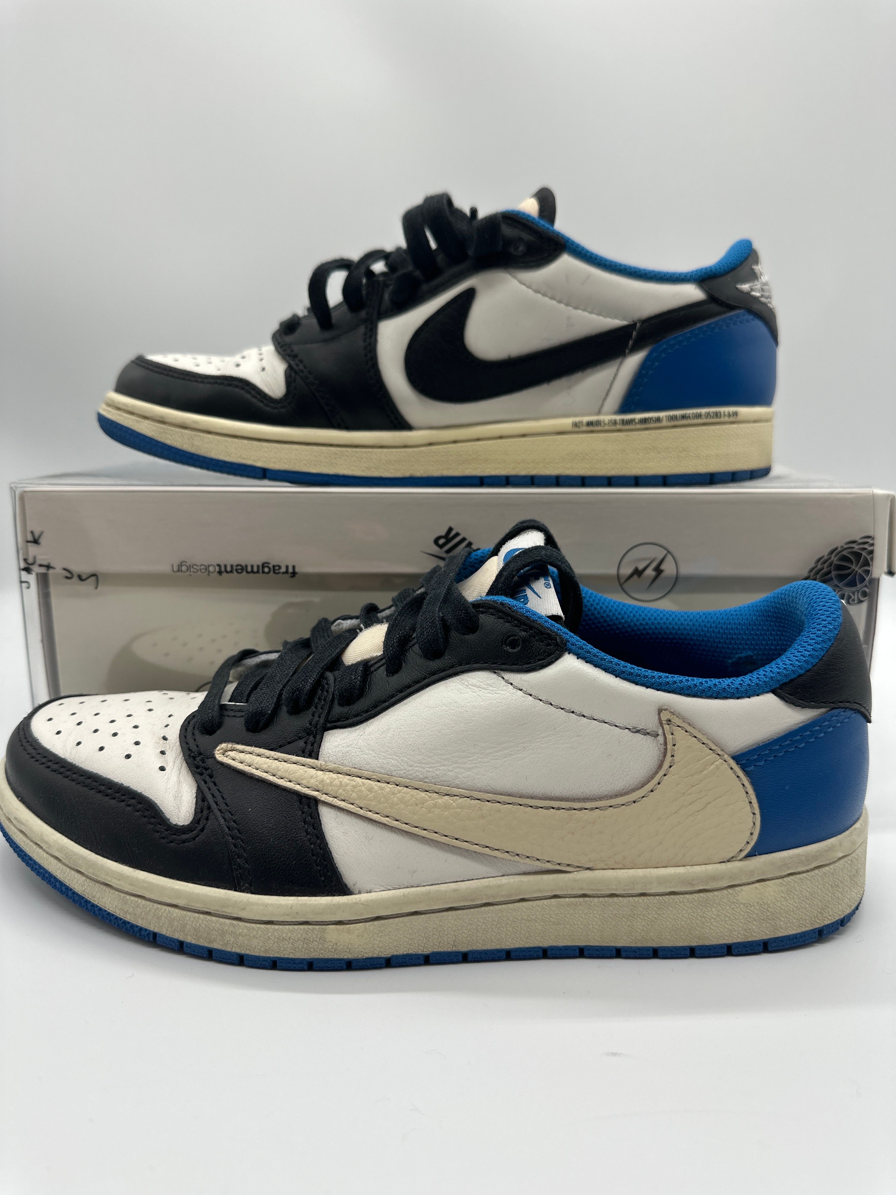 Travis Scott × fragment design × Nike Air Jordan 1 Low OG SP "Military Blue"